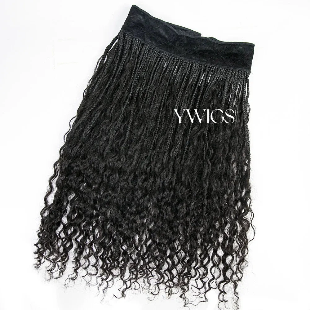 💥Flash Sale | Grab & Go Braids Band Wig Boho Style With Human Hair Curls 9 💥Flash Sale | Grab & Go Braids Band Wig Boho Style With Human Hair Curls - Image 7