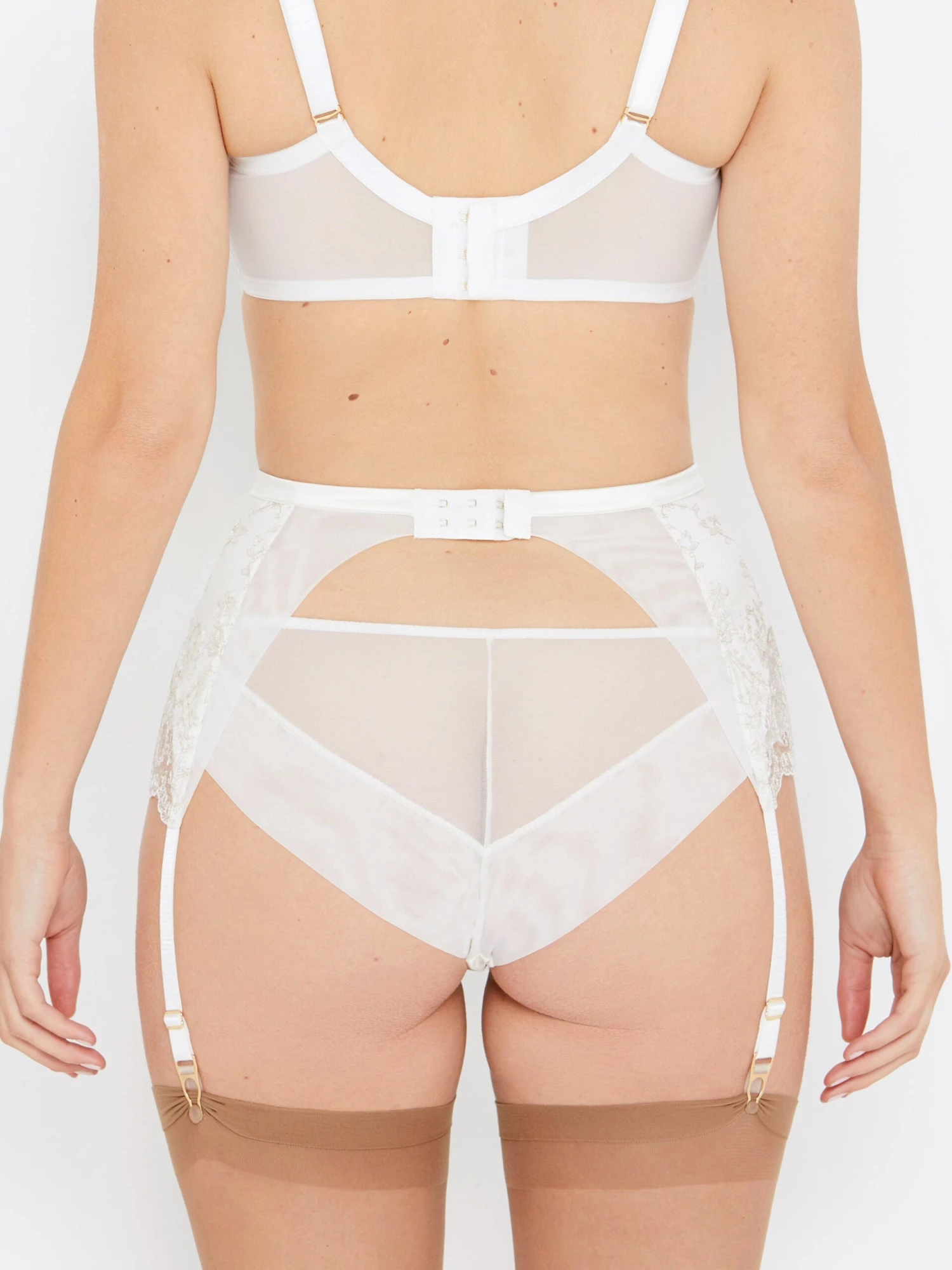 Grace Ivory And Gold Deep Suspender Belt 4 Grace Ivory And Gold Deep Suspender Belt - Image 2