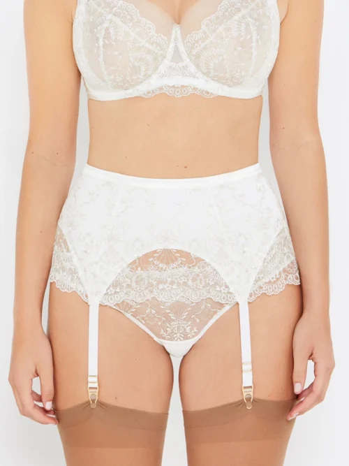 Grace Ivory And Gold Deep Suspender Belt 7 Grace Ivory And Gold Deep Suspender Belt -Hot Lingerie Hub grace ivory gold deep suspender belt front scaled
