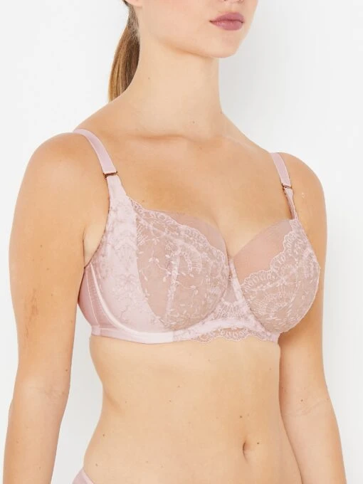 Hot Lingerie Hub -Hot Lingerie Hub grace vintage rose balconette bra side