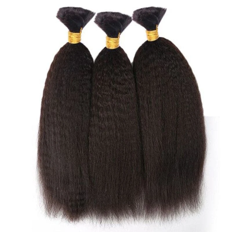 Kinky Straight Bulk Hair Extensions For Braiding 3 Kinky Straight Bulk Hair Extensions For Braiding