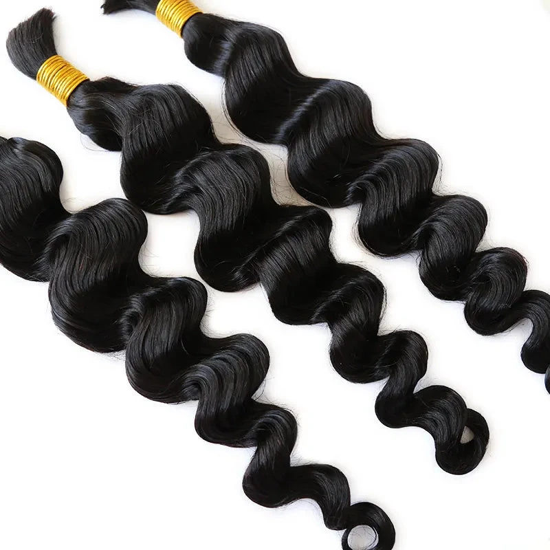 Loose Wave Bulk Hair Extensions For Braiding 7 Loose Wave Bulk Hair Extensions For Braiding - Image 5