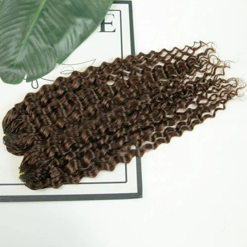 #4 Medium Brown Water Wave Human Crochet Hair -Hot Lingerie Hub human crochet hair water wave color 4 medium brown