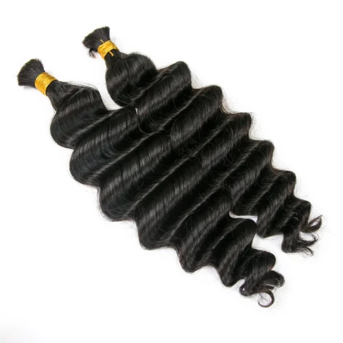 Double Drawn Burmese Loose Deep Wave Human Braiding Hair 18 Double Drawn Burmese Loose Deep Wave Human Braiding Hair -Hot Lingerie Hub human hair bulk in loose deep wave