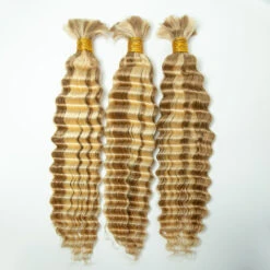#27/#613 Piano Color Deep Wave Bulk Hair Extensions For Braiding