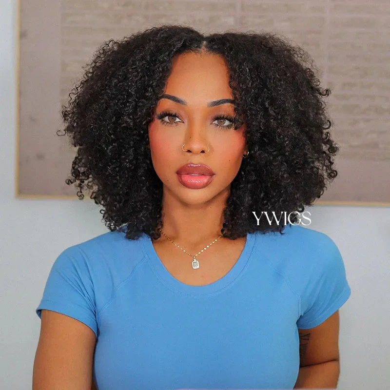 Multi-Textured Kinky Curly Crochet Hair Extensions Human Hair 6 Multi-Textured Kinky Curly Crochet Hair Extensions Human Hair - Image 4