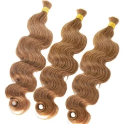 #30 Light Brown Body Wave Bulk Human Braiding Hair -Hot Lingerie Hub light brown body wave braiding hair