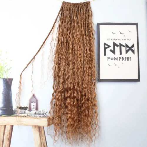 Light Brown Crochet Boho Box Braids With Human Hair Curls 11 Light Brown Crochet Boho Box Braids With Human Hair Curls -Hot Lingerie Hub light brown crochet box braids with human hair curls 1