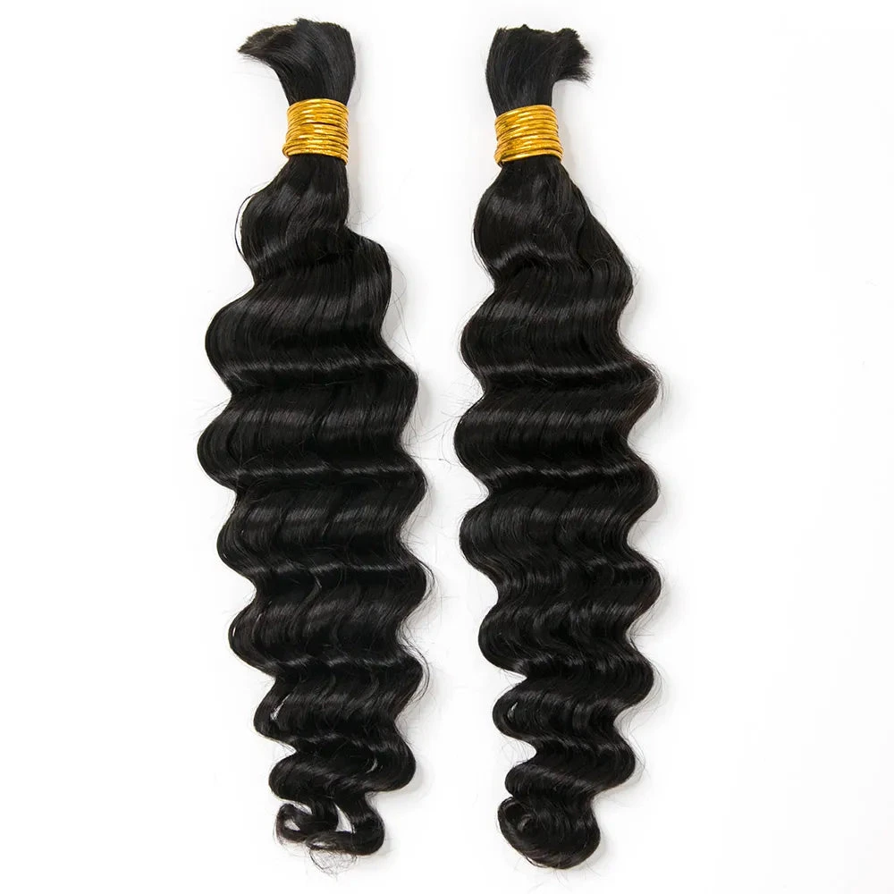 Natural Color Loose Deep Wave Bulk Human Braiding Hair 8 Natural Color Loose Deep Wave Bulk Human Braiding Hair - Image 6