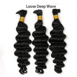 Wholesale - Boho Human Hair Bulk For Braiding (Price For 1 Bundle) 19 Wholesale - Boho Human Hair Bulk For Braiding (Price For 1 Bundle) -Hot Lingerie Hub loose deep wave human hair for braiding