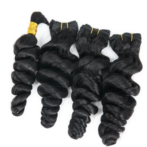 Half Braids Half Sew-in Combo Deal Loose Wave Natural Color -Hot Lingerie Hub loose wave bundles human hair half sew in half braids