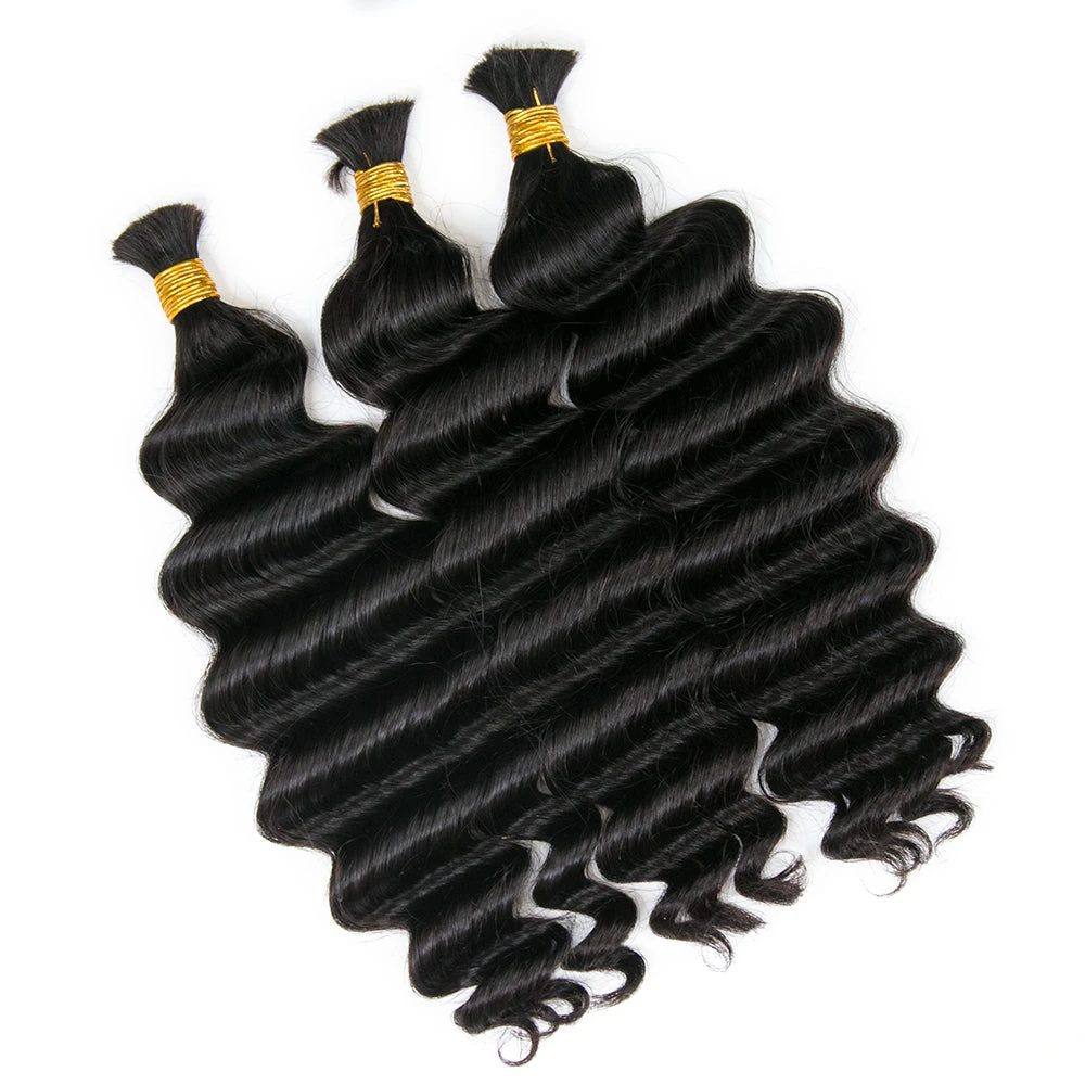 Double Drawn Burmese Loose Deep Wave Human Braiding Hair 3 Double Drawn Burmese Loose Deep Wave Human Braiding Hair