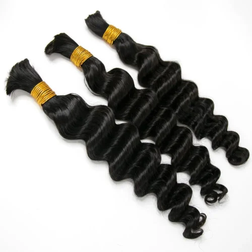 Natural Color Loose Deep Wave Bulk Human Braiding Hair 11 Natural Color Loose Deep Wave Bulk Human Braiding Hair -Hot Lingerie Hub natural color loose deep wave human hair bulk