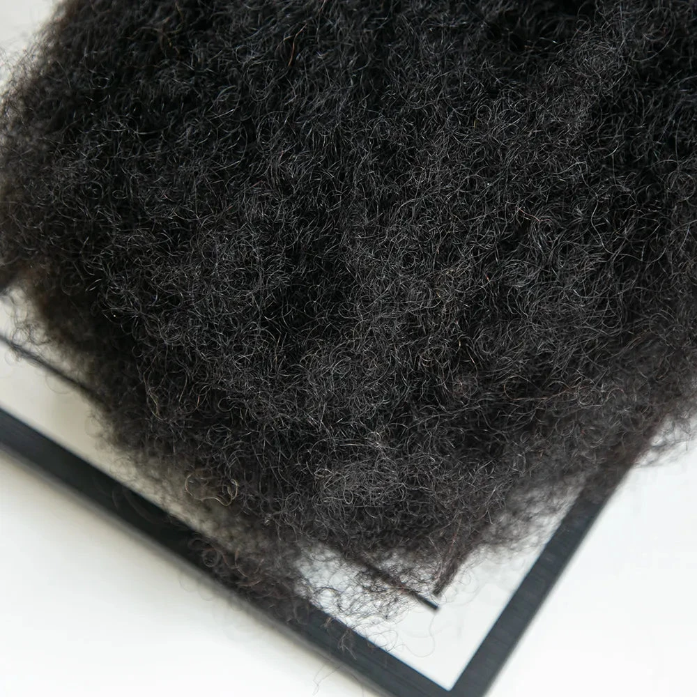Upgraded Natural Color Afro Kinky Bulk Human Hair (50g Per Pack) 6 Upgraded Natural Color Afro Kinky Bulk Human Hair (50g Per Pack) - Image 4