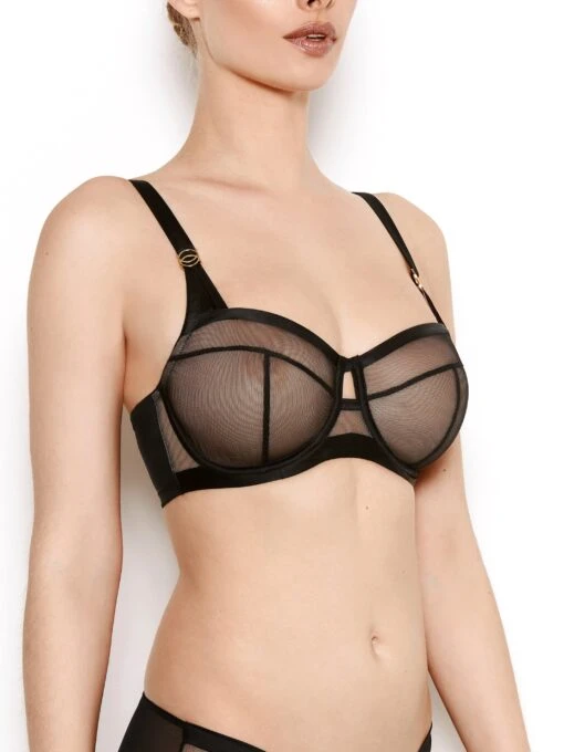 Hot Lingerie Hub -Hot Lingerie Hub nina sheer black bra side
