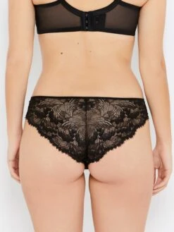 Olivia Black Stretch Lace Mid-rise Knickers 7 Olivia Black Stretch Lace Mid-rise Knickers -Hot Lingerie Hub olivia black stretch lace knickers back