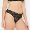 Olivia Black Stretch Lace Thong -Hot Lingerie Hub olivia black stretch lace thong side