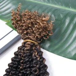 1B/30 Ombre Spring Twist Human Hair Extensions Pre-Separated -Hot Lingerie Hub ombre brown human hair extensions for mini twist