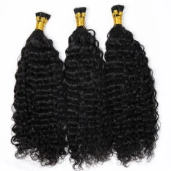 Pre-Divided Double Drawn Burmese Water Wave Human Hair Bulk