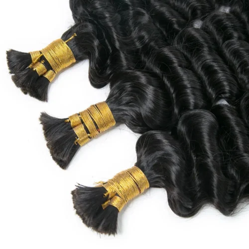 Pre-Divided Double Drawn Burmese Deep Wave Human Hair Bulk 15 Pre-Divided Double Drawn Burmese Deep Wave Human Hair Bulk -Hot Lingerie Hub pre divided deep wave human hair bulk for boho braids