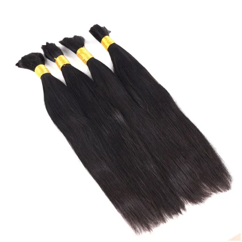 Silky Straight Bulk Hair Extensions For Braiding