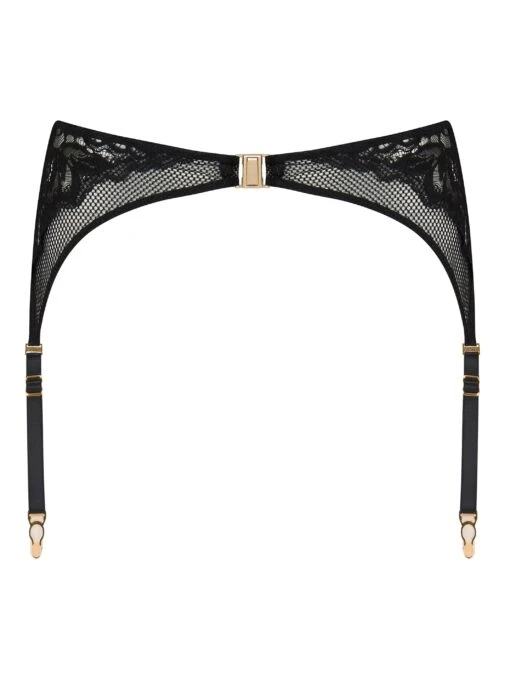 Simone Black Stretch Lace Suspender Belt