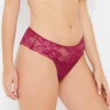 Simone Boysenberry Stretch Lace Thong -Hot Lingerie Hub simone boysenberry thong side scaled