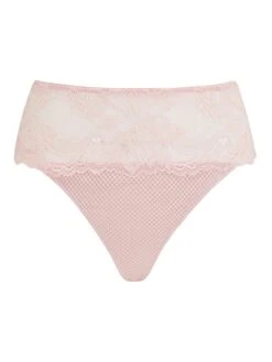 Simone Rose Pink Stretch Lace Thong