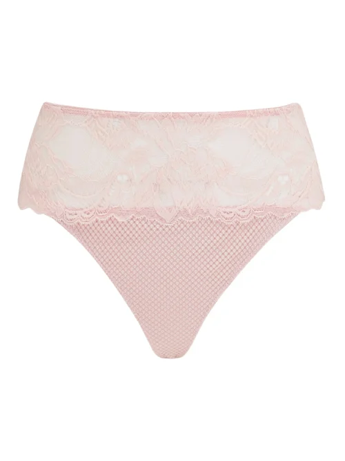 Simone Rose Pink Stretch Lace Thong