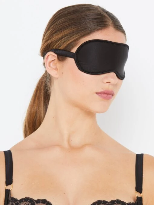Sophia Black Silk Eye Mask