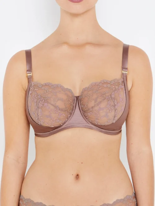 Sophia Café Lace Balconette Bra With Silk Quarter Cups 7 Sophia Café Lace Balconette Bra With Silk Quarter Cups -Hot Lingerie Hub sophia cafe brown bra front scaled