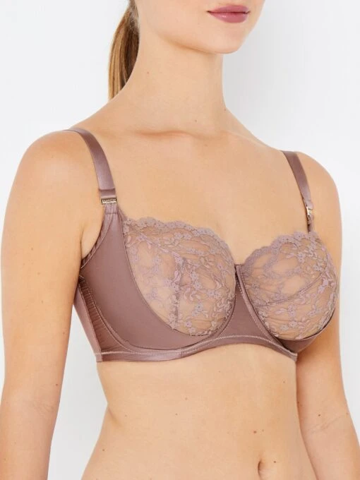 Hot Lingerie Hub -Hot Lingerie Hub sophia cafe brown bra side