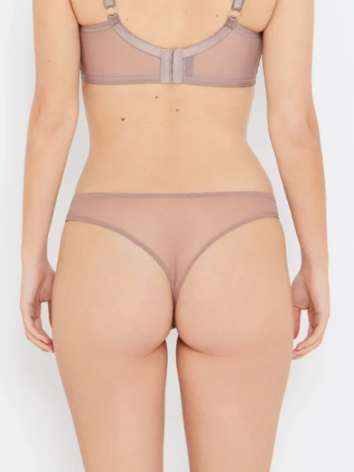 Sophia Café Lace Thong -Hot Lingerie Hub sophia cafe brown thong back view scaled