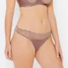 Sophia Café Lace Thong 1 Sophia Café Lace Thong -Hot Lingerie Hub sophia cafe brown thong side view scaled