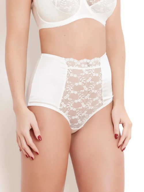 Sophia Ivory Lace High Waisted Knickers