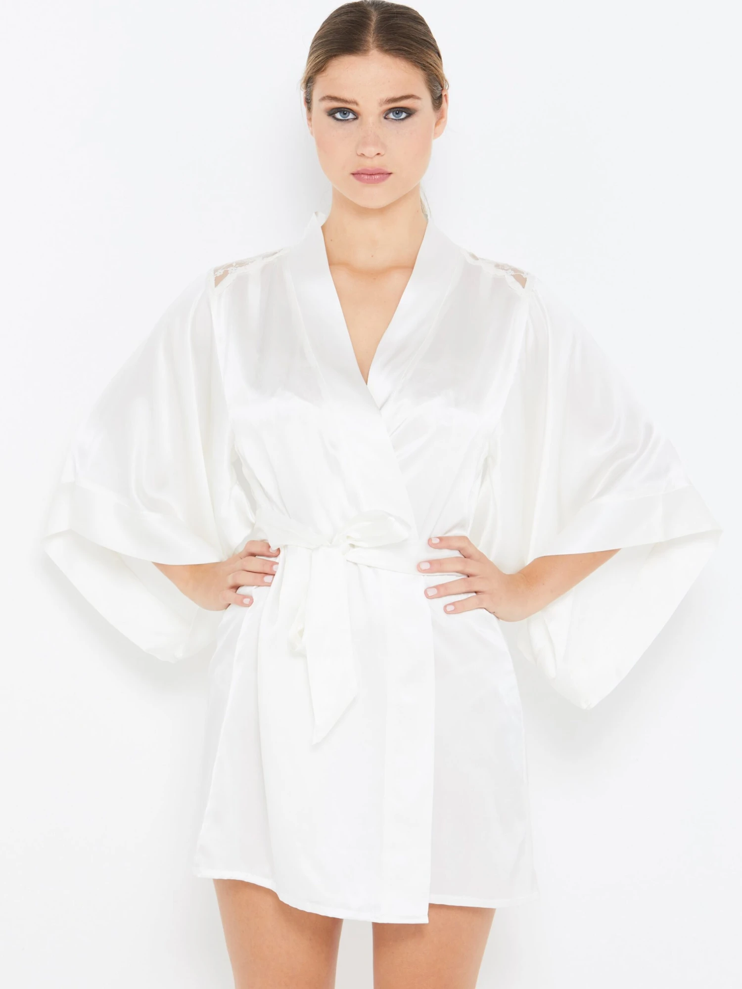 Sophia Ivory Silk Robe 5 Sophia Ivory Silk Robe - Image 3