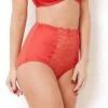 Sophia Red Lace High Waisted Knickers