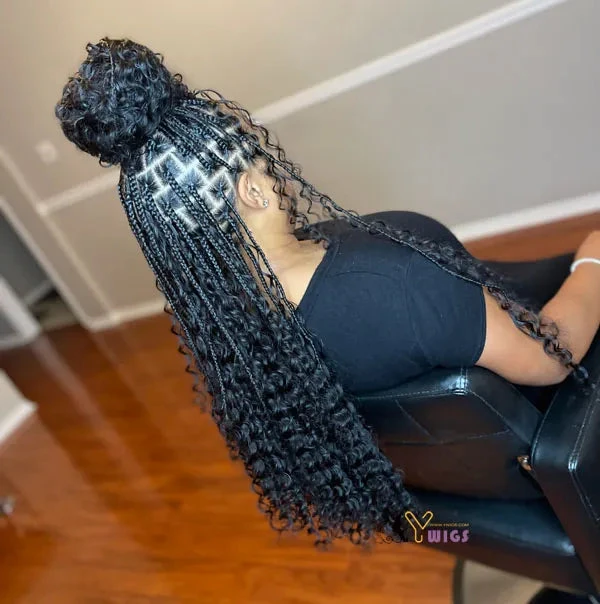 Double Drawn Burmese Spanish Curl Human Braiding Hair 5 Double Drawn Burmese Spanish Curl Human Braiding Hair - Image 3