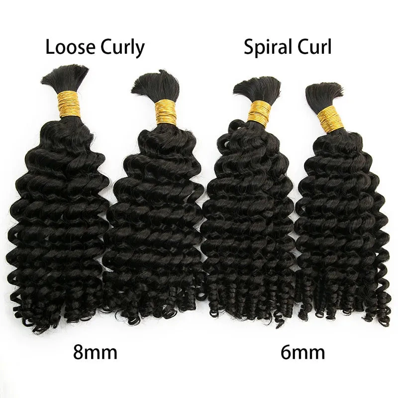 Wholesale - Boho Human Hair Bulk For Braiding (Price For 1 Bundle) 3 Wholesale - Boho Human Hair Bulk For Braiding (Price For 1 Bundle)