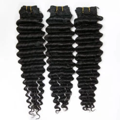 Deep Wave Human Hair Bundles Natural Color