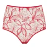 Vivian Red High Waist Knickers -Hot Lingerie Hub vivian red embroidered high waisted knickers scaled