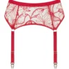Vivian Red Suspender Belt -Hot Lingerie Hub vivian red embroidered suspender belt scaled