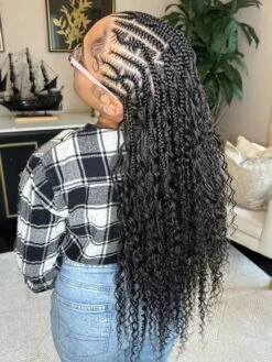 Water Wave Bulk Hair Extensions For Boho Knotless Braiding -Hot Lingerie Hub water wave bundles used for the boho style